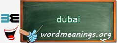 WordMeaning blackboard for dubai